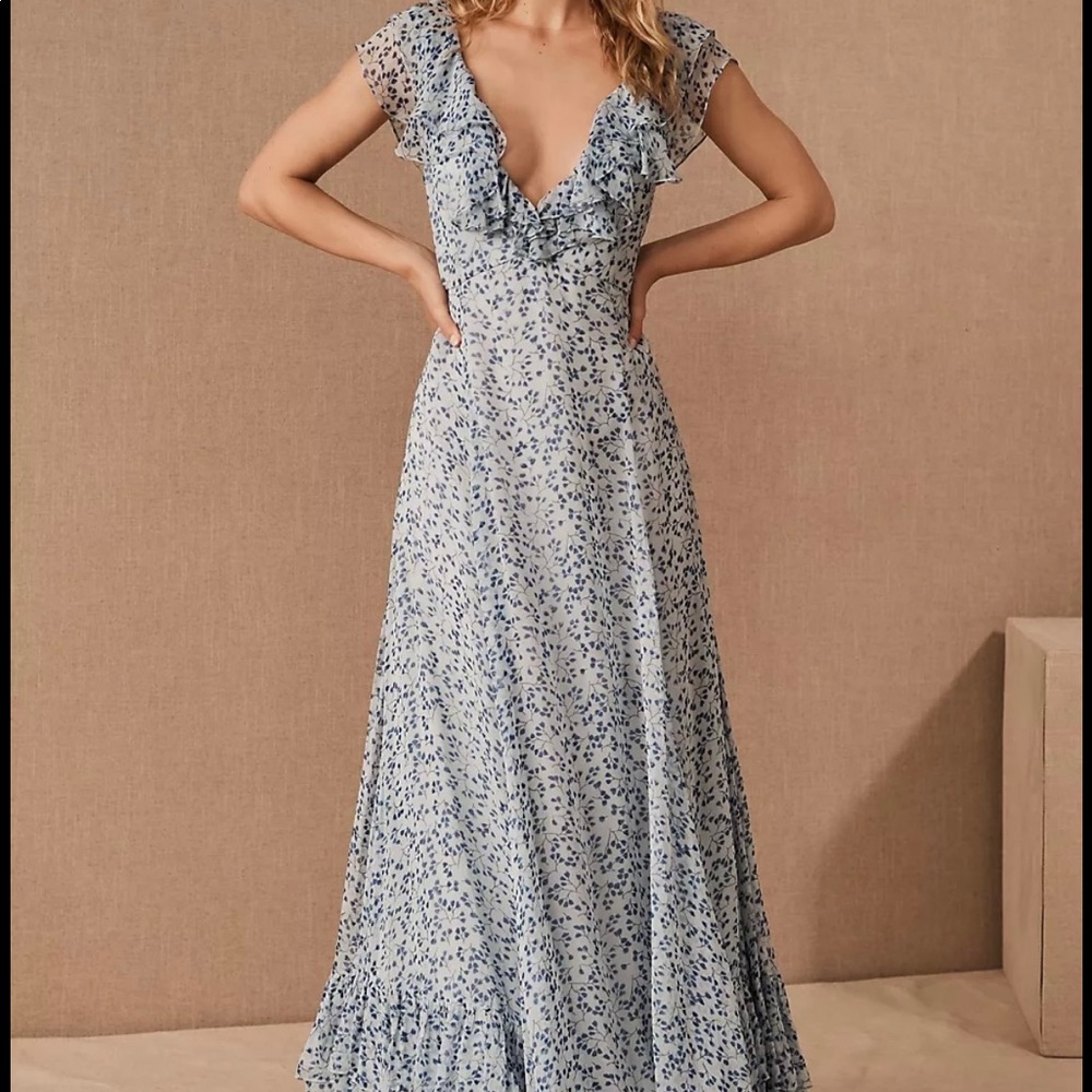 Sachin & Babi Ivy Blue Floral Maxi Dres